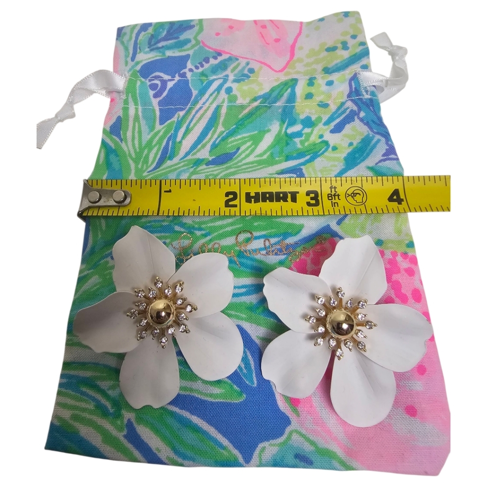 Lilly Pulitzer White Floral Earrings - Picture 2 of 5